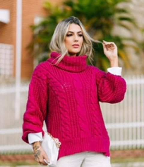 BLUSA 10 FIOS GOLA ALTA