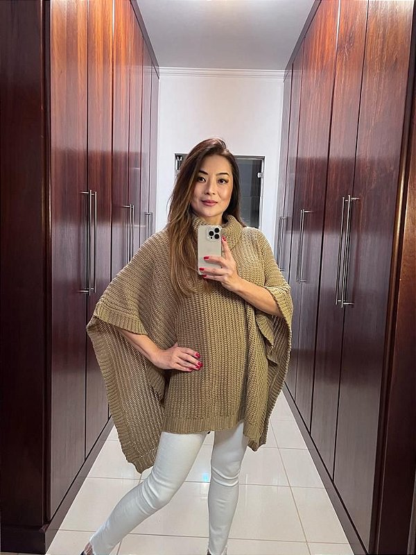 PONCHO  LÃ  ARTESANAL