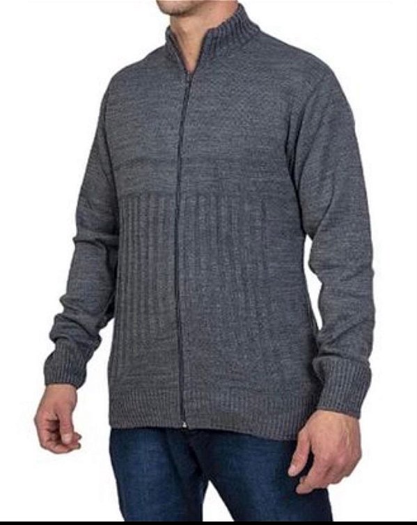 BLUSA  LÃ MASCULINA ZIPPER P