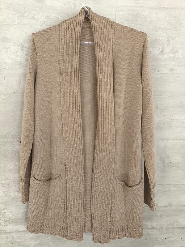 BLUSA CASUAL TRCÔ ABERTA  CONHAQUE