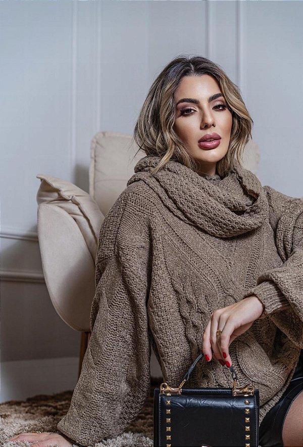 BLUSA PONTO ARROZ COM CACHECOL