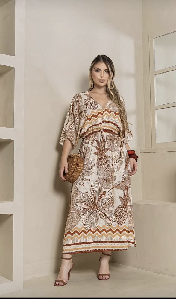 VESTIDO BRISA TROPICAL LONGO