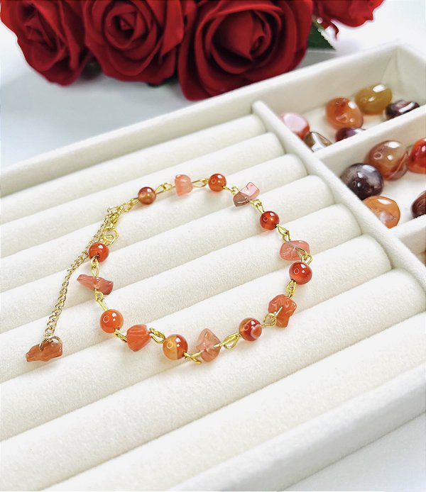 Pulseira em Agata de Fogo