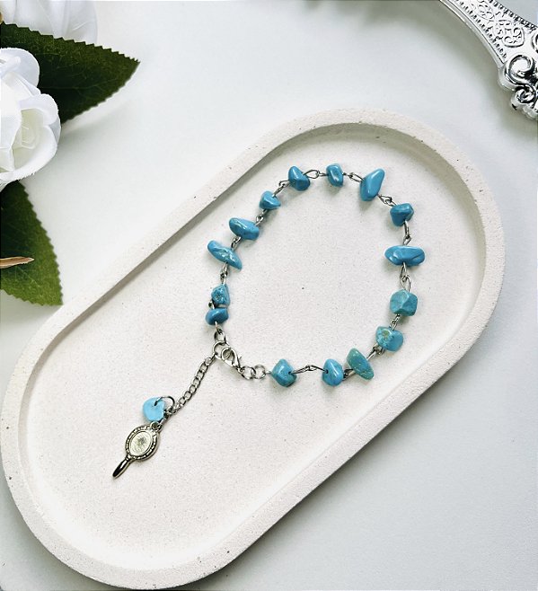 Pulseira em Pedra Turquesa
