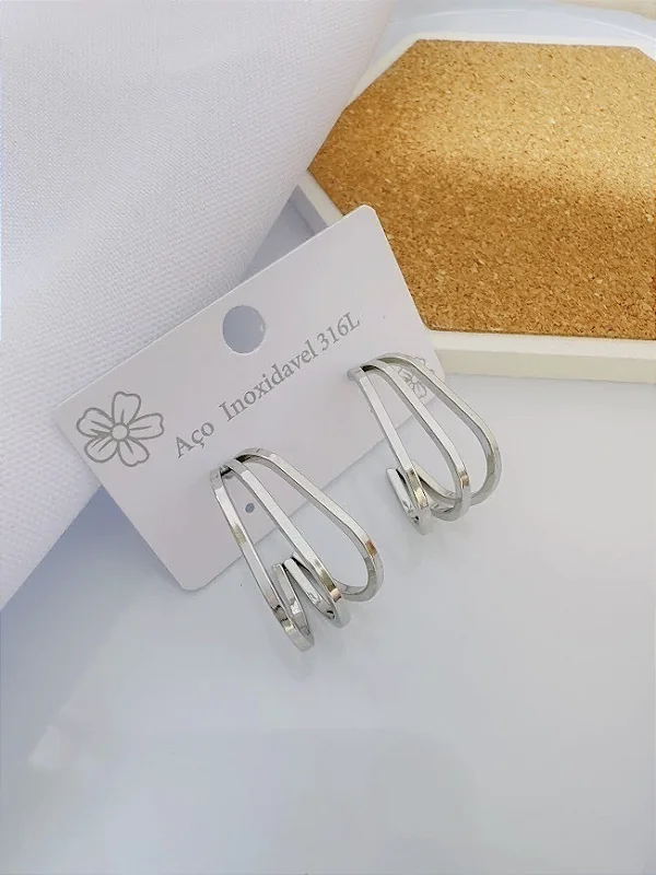 BRINCO DE ARGOLA ORGANICA A26 - AÇO INOX