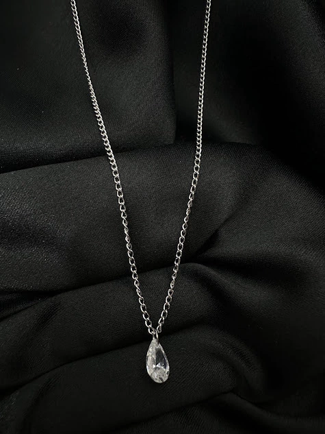 COLAR PONTO LUZ GOTA - AÇO INOXIDÁVEL