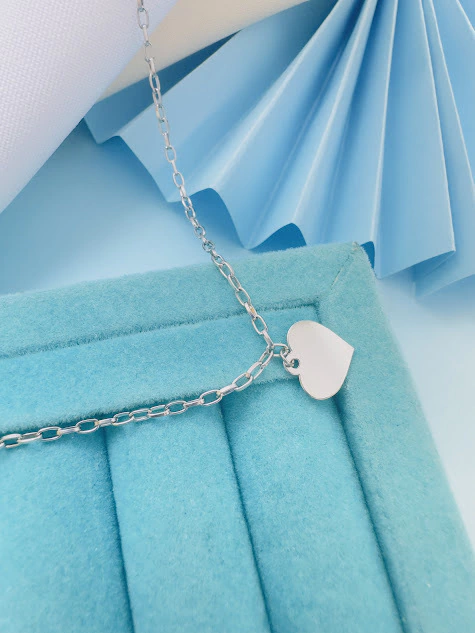 CHOKER CORAÇÃO 40CM - AÇO INOX