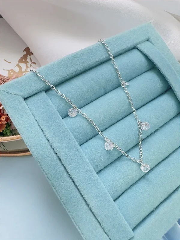 CHOKER PONTO LUZ 40CM - AÇO INOX (COD.02)