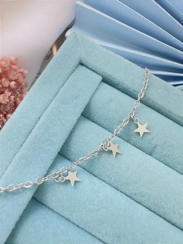 PULSEIRA ESTRELINHAS 18CM - AÇO INOX