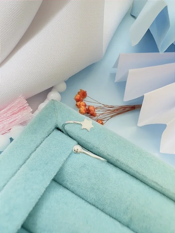 ANEL BOLINHA/ESTRELA REGULÁVEL - AÇO INOX