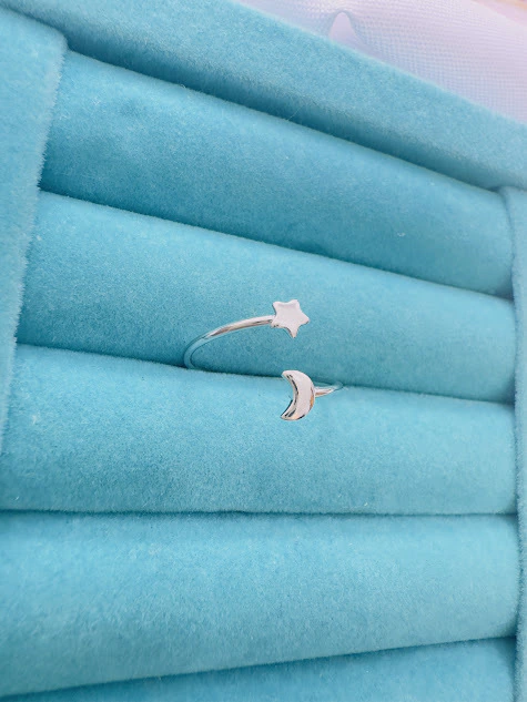 ANEL ABERTO LUA/ESTRELA - AÇO INOXIDÁVEL