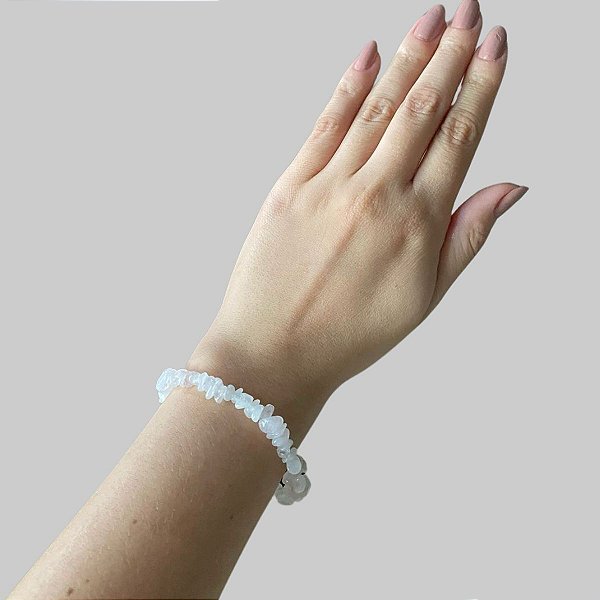Pulseira de Quartzo Rosa- Pedra do Amor - Cura do Coração, Amor Próprio, Perdão e Gratidão
