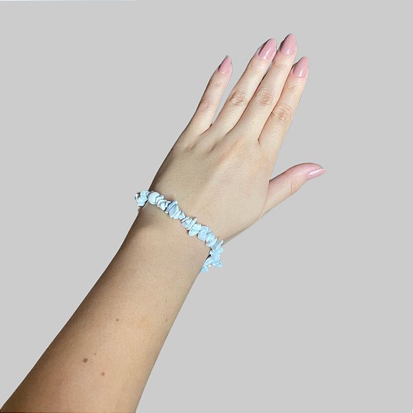 Pulseira de Howlita- Paciência, Ansiedade, Equilíbrio de Emoções e Paz