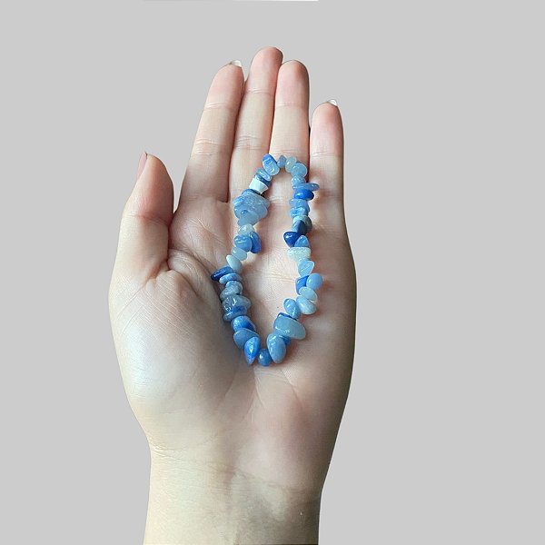Pulseira de Quartzo Azul- Paciência, Comunicação, Sabedoria e Compreensão