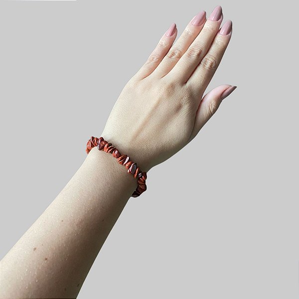 Pulseira de Jaspe Vermelho-  Coragem, Atitude, Vitalidade e Saúde