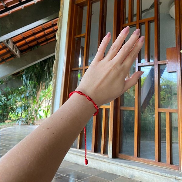 Pulseira Kabbalah dos 7 nós-  Amuleto de Proteção e Prosperidade