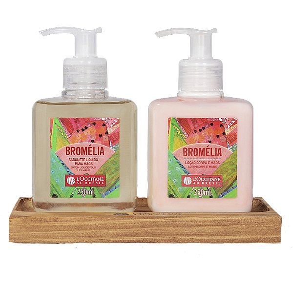 Combo Lavabo Broméla: Loção, Sabonete e Suporte