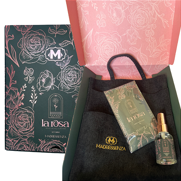 Kit Carro Aromatizador, Sachê e Organizador La Rosa