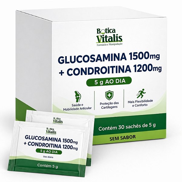 Sachê de Glucosamina 1500mg + Condroitina 1200mg