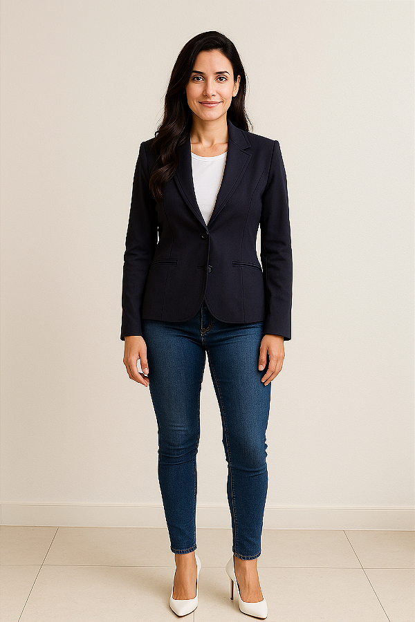 Blazer alta costura Preto