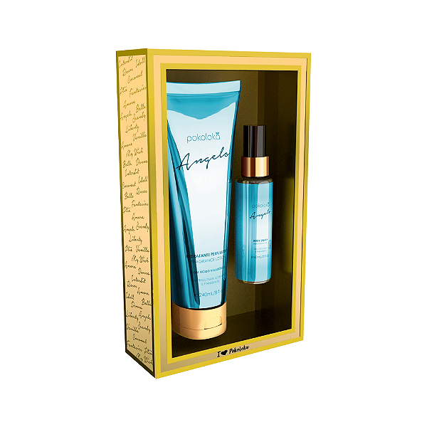 Coffret Kit Angels Pokoloka - Body Splash 60 ml + Hidratante Perfumado 240 ml