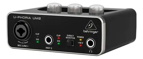 Interface Áudio Com Phantom Behringer U-phoria Um2