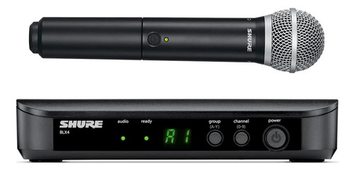 Microfone Sem Fio Shure Blx24 Preto B58 Dinâmico Preto