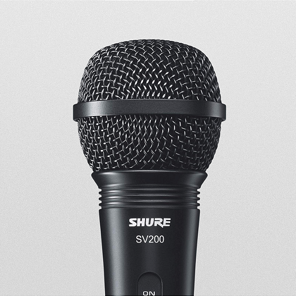 Microfone Vocal De Mão Profissional Com Fio Shure Sv200