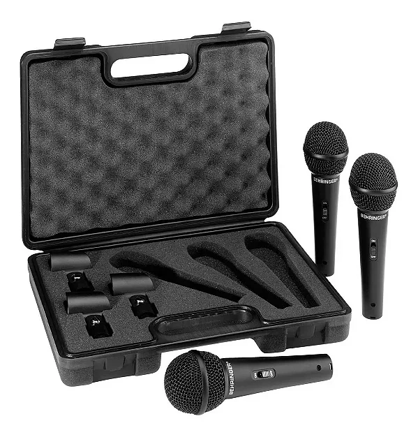 Kit Microfone Behringer Ultravoice XM1800S dinâmico supercardióide