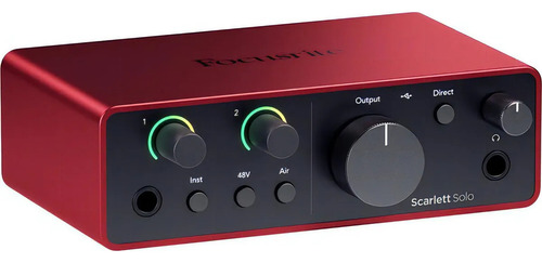 Interface De Áudio Focusrite Scarlett Solo 4rd Gen