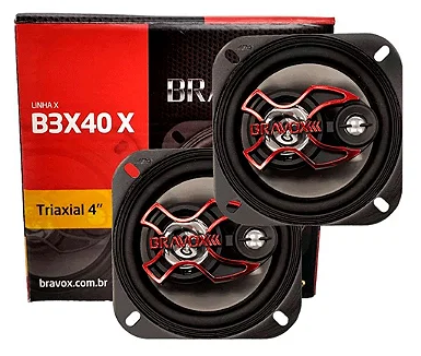 Par Alto Falante Bravox B3X40X - 4 polegadas - 4 Ohms