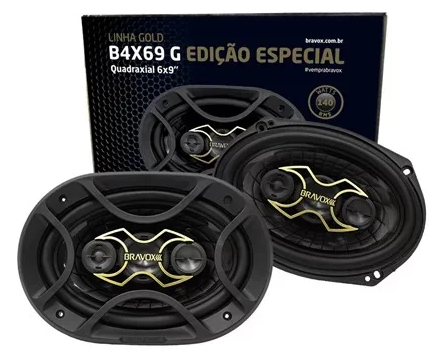 Alto Falante Bravox B4X69G - 6X9 Polegadas - Linha Gold