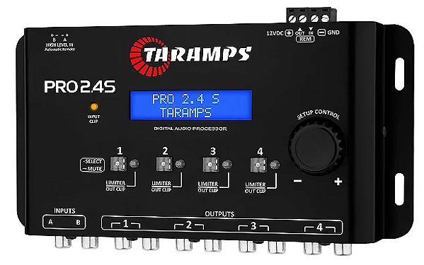 Processador de Áudio Taramps Pro 2.4S - 4 canais