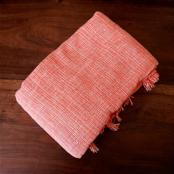 Rebozo Laranja Mescla Branco