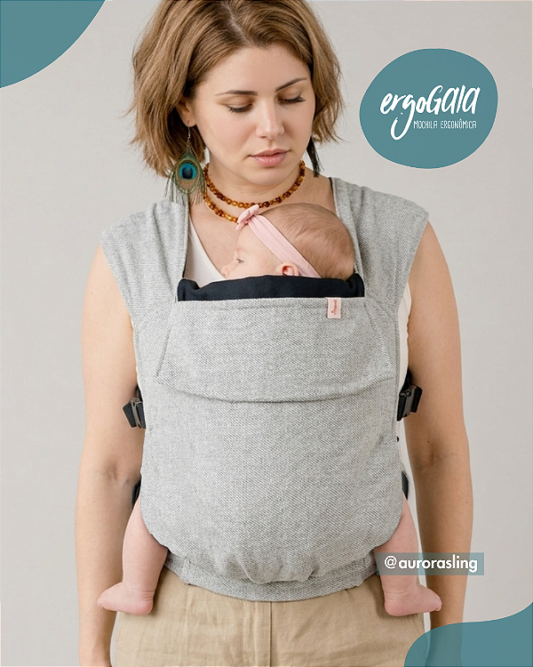 ErgoGAIA | Mochila Ergonômica | Cinza e Preto