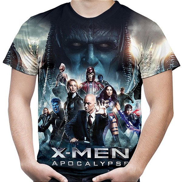 Camiseta Masculina X Men Estampa Total Md01