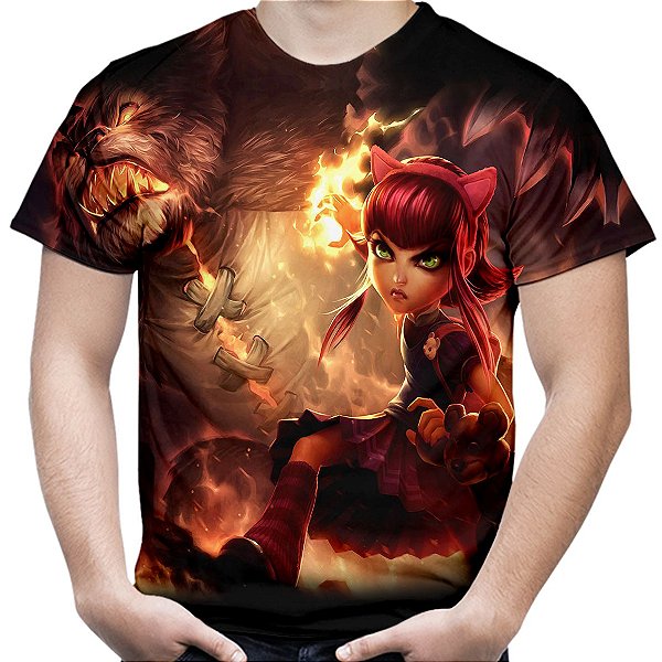Camiseta Masculina Annie League of Legends Estampa Total