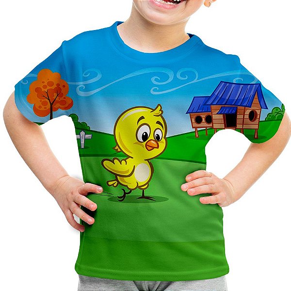 Camiseta Infantil Pintinho Amarelinho