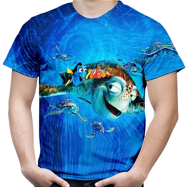 Camiseta Masculina Filme Procurando Nemo Animação Md01