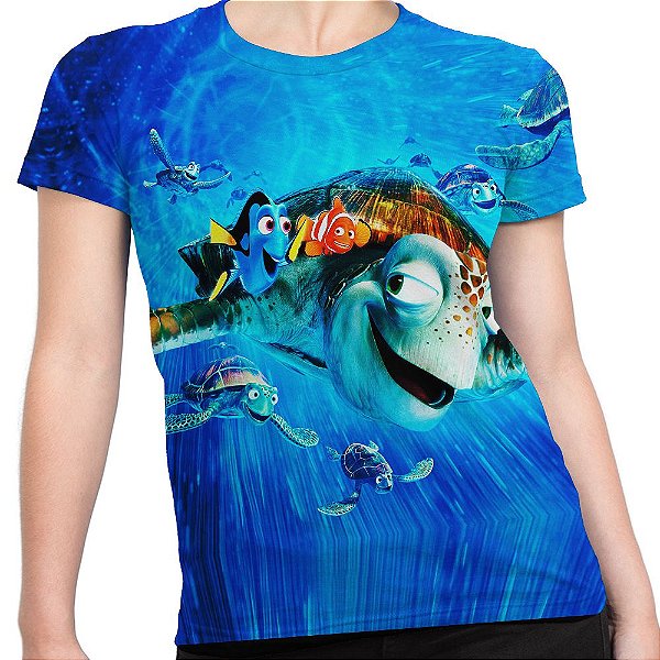 Camiseta Baby Look Feminina Procurando Nemo Animação Md01