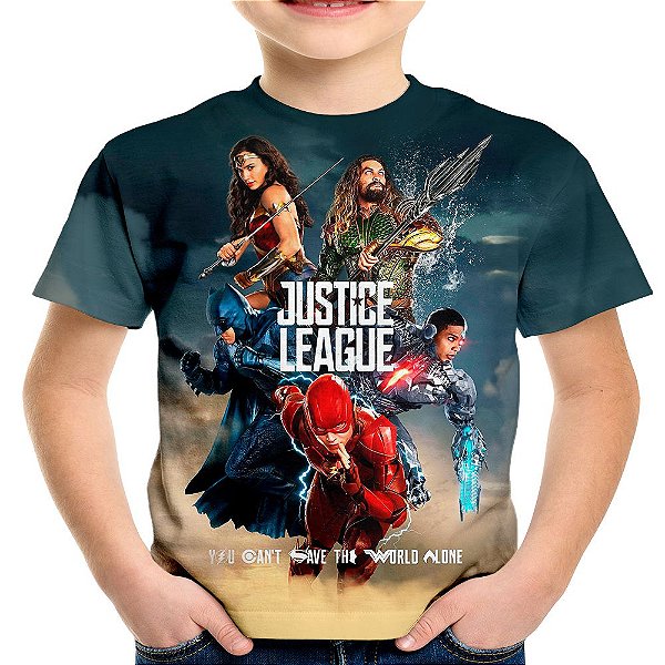 Camiseta Infantil Liga da Justiça Md03