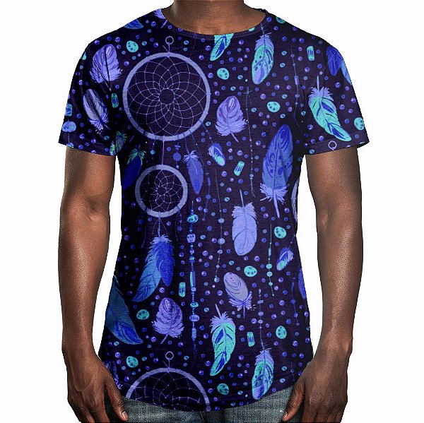 Camiseta Masculina Longline Swag Filtro dos Sonhos Estampa Digital