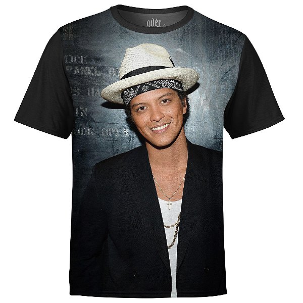 Camiseta masculina Bruno Mars Estampa Digital md03