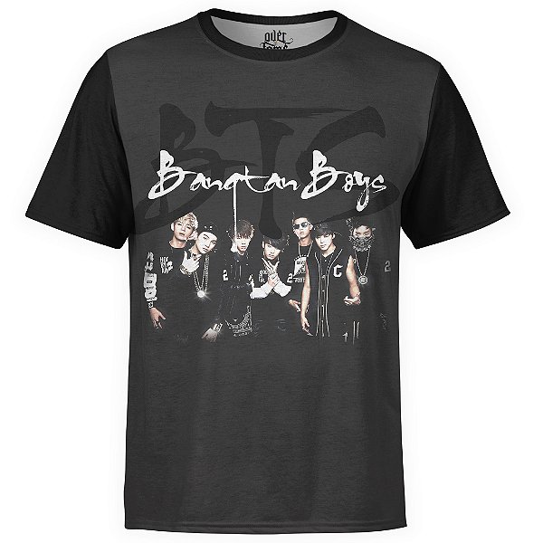 Camiseta masculina BTS Bangtan Boys Estampa Digital md02
