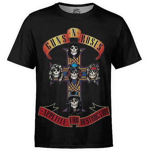 Camiseta masculina Guns N' Roses Estampa digital md05