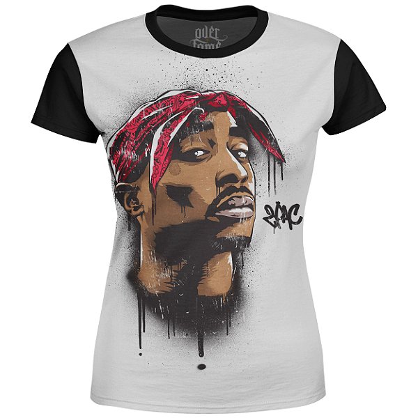 Camiseta Baby Look Feminina 2PAC Tupac Shakur Md04