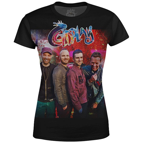 Camiseta Baby Look Feminina Coldplay Estampa digital md04
