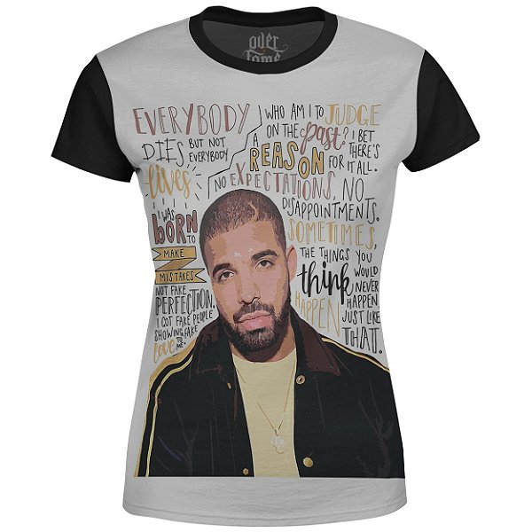 Camiseta Baby Look Feminina Drake Estampa digital md05