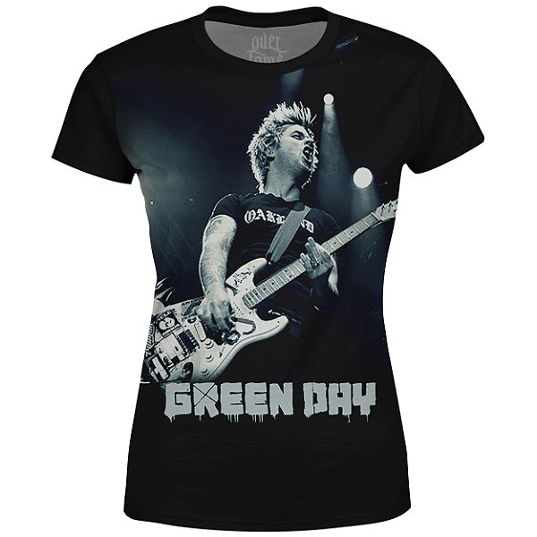 Camiseta Baby Look Feminina Green Day Estampa digital md02