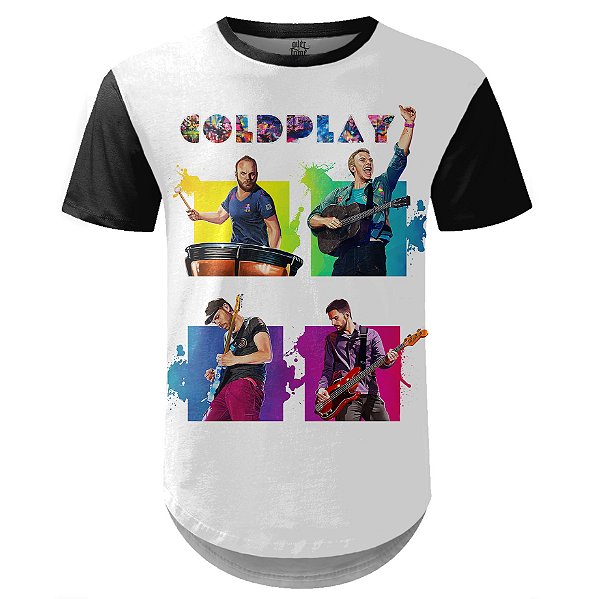 Camiseta Masculina Longline Coldplay Estampa digital md02